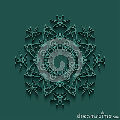 Mandala card. Vector. Vector Illustration