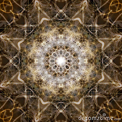 Mandala Christmas Diamond Harmony Symmetry Pattern Texture Decorative Luxury Lighting Stock Photo