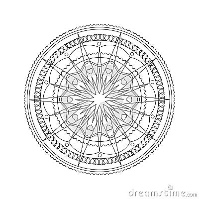 Mandala Christmas star for coloring Vector Illustration