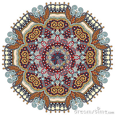 Mandala, circle decorative spiritual indian symbol of lotus flow Vector Illustration