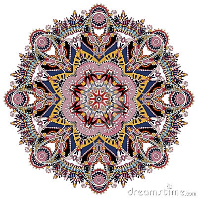 Mandala, circle decorative spiritual indian symbol Vector Illustration
