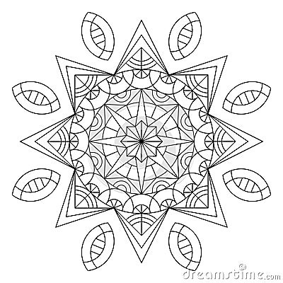 Mandala coloring book Vector Illustration