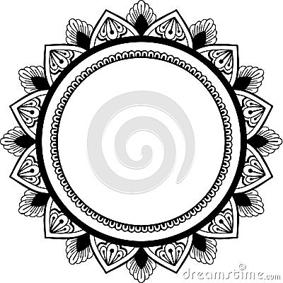 Mandala for coloring book. Yoga logos Vector. Decorative round ornaments. Oriental vector, Anti-stress therapy patterns Vector Illustration