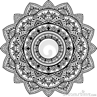 Mandala for coloring book. Yoga logos Vector. Decorative round ornaments. Oriental vector, Anti-stress therapy patterns Vector Illustration