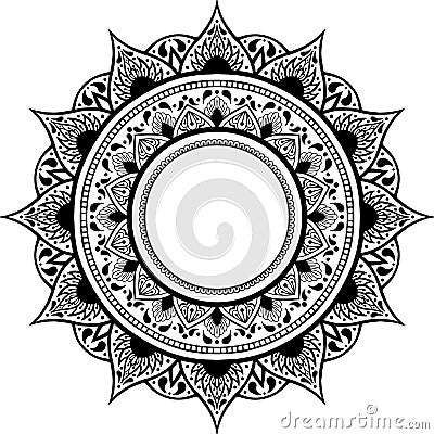 Mandala for coloring book. Yoga logos Vector. Decorative round ornaments. Oriental vector, Anti-stress therapy patterns Vector Illustration