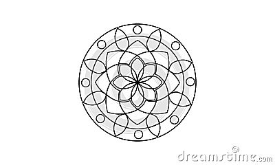 Mandala decorative element illustration. Geometric logo template Vector Illustration