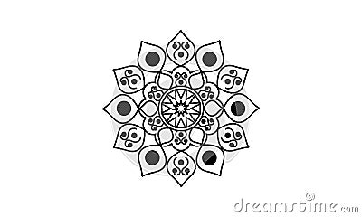 Mandala decorative element illustration. Geometric logo template Vector Illustration
