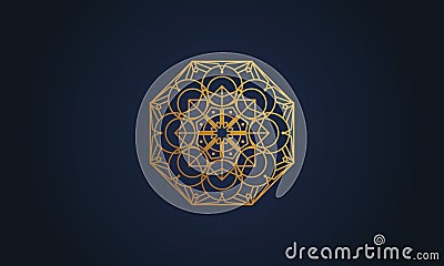 Mandala decorative element illustration. Geometric logo template Stock Photo