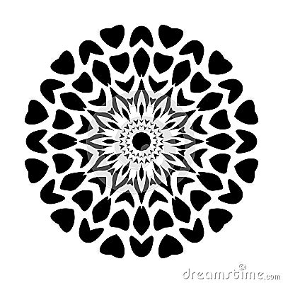 Mandala decorative round ornament. Can be used for greeting card, phone case print, etc. Hand drawn background, Vector Illustration