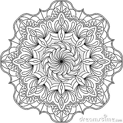 Mandala design, Flower ornament circles mandala design. Vector Illustration