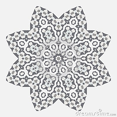 Mandala. Ethnicity round Greco Roman ornament. Ethnic style. Vector Illustration