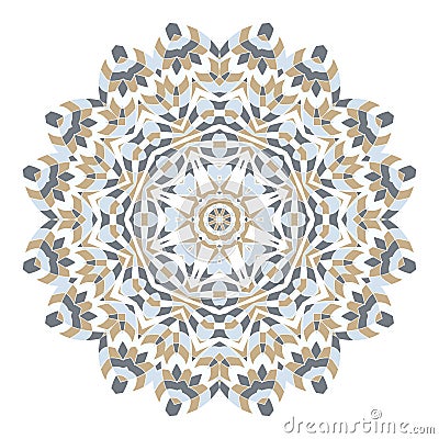 Mandala. Ethnicity round Greco Roman ornament. Vector Illustration