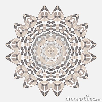 Mandala. Ethnicity round ornament. Ethnic style. Elements for invitation card Vector Illustration