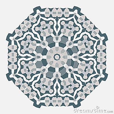 Mandala. Ethnicity round ornament. Ethnic style. Elements for invitation card Vector Illustration