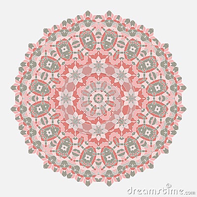 Mandala. Ethnicity round ornament. Ethnic style. Elements for invitation cards, brochures, covers. Vector Illustration