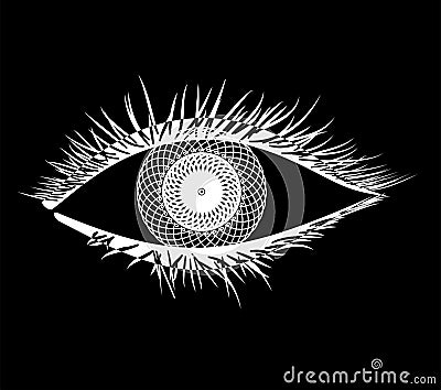 Mandala in Eye Stock Photo