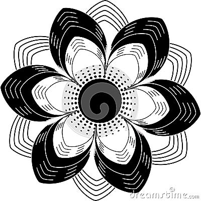 Mandala flower Vector Illustration