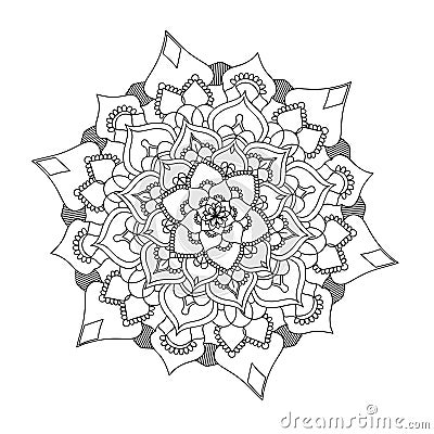 Mandala flower Stock Photo