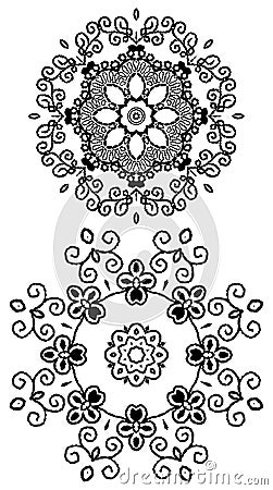 Mandala Henna Stock Photo