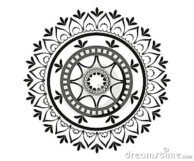 Pattern in form of mandala for henna. Stock Photo