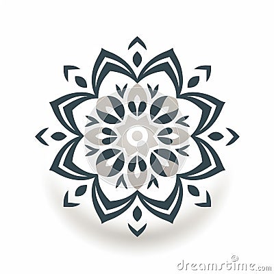 Elegant Black And Gray Mandala Icon Vector Illustrations Cartoon Illustration