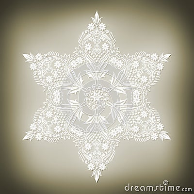 Mandala Illustration in smooth background Stock Photo