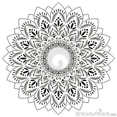 Mandala on isolated background Vector Illustration