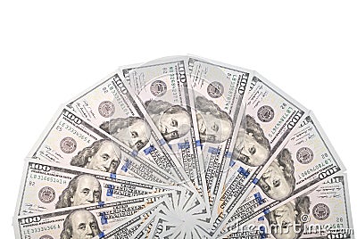 Mandala kaleidoscope from money. Abstract money background raster pattern repeat mandala circle Stock Photo