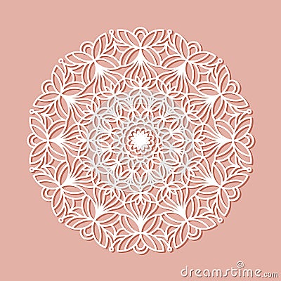 Mandala lace ornament Cartoon Illustration