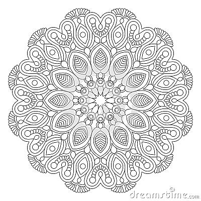 Mandala Magic coloring book page for kdp book interior Vector Illustration