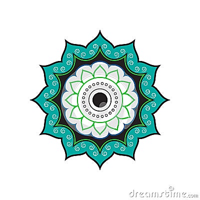 Mandala ornament vector logo icon Vector Illustration