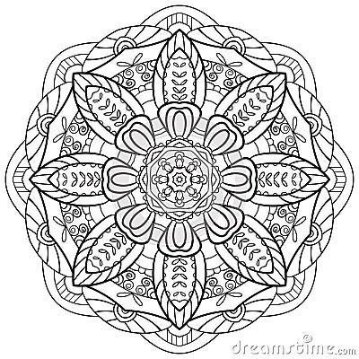 Mandala outline Vector Illustration