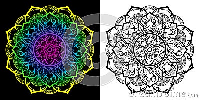 Mandala pattern in applied Thai style Vector Illustration