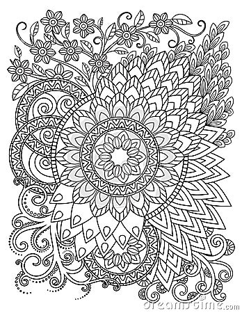 Floral Mandala Pattern Vector Illustration