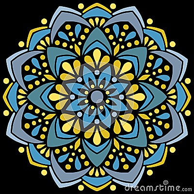 Mandala pattern color good mood Stock Photo