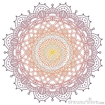 Mandala pattern colored background. Vector illustration. Meditation element for India yoga. Ornament for decorating a Vector Illustration