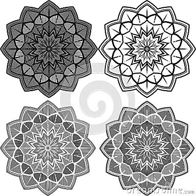 Mandala Pattern Lace Stock Photo