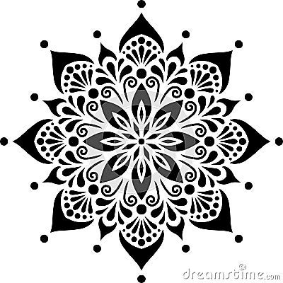Mandala Pattern Stencil doodles sketch Stock Photo