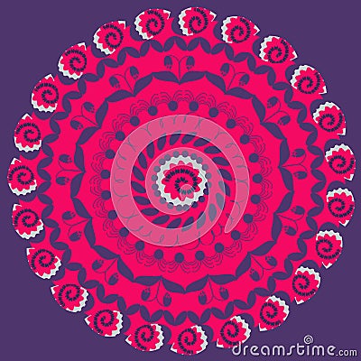 Mandala pattern vector. Bohochic background Vector Illustration