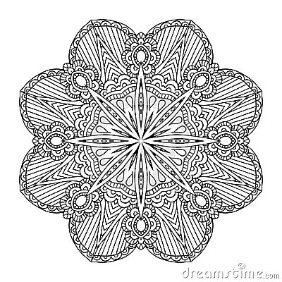 Mandala. Round Ornament Vector Illustration