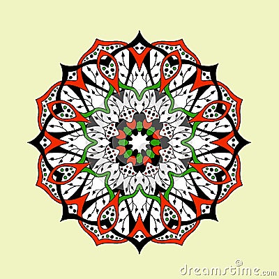 Mandala seamless pattern. Floral ethnic abstract Vector Illustration