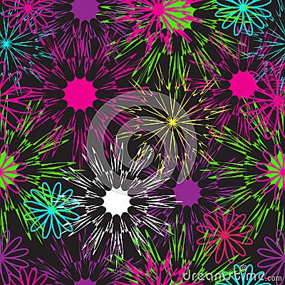 Mandala style seamless pattern depicted in illustration Cartoon Illustration