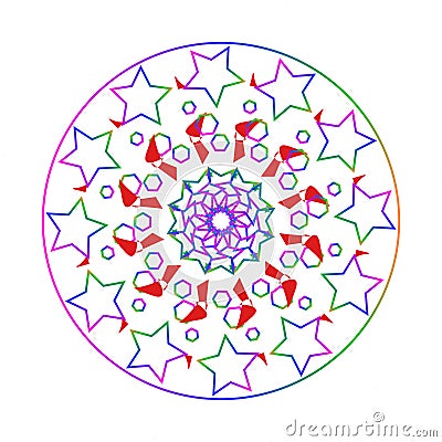 A Mandala Tapestry of Tranquility Stock Photo