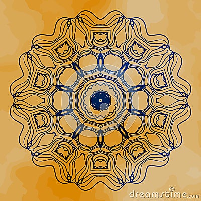 Mandala vector. Mehndi inspired mandala of henna Vector Illustration