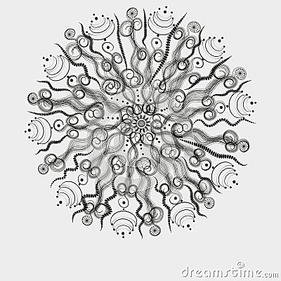 Mandala whirlwind graphics Vector Illustration