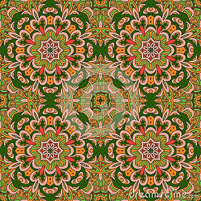 Mandala. Zentangl seamless ornament Vector Illustration