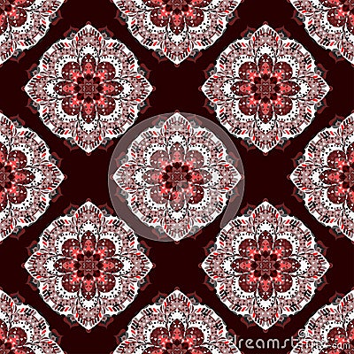 Mandalas. Seamless pattern. Vintage decorative elements. Vector illustration Vector Illustration