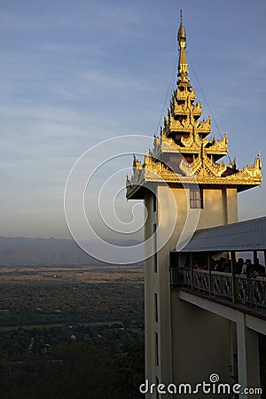 Mandalay Hill at Sunset Editorial Stock Photo