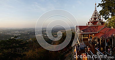 Mandalay Hill view at Sunset Editorial Stock Photo