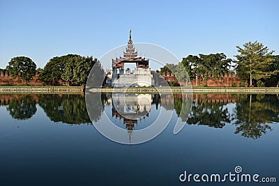 Mandalay Palace in Myanmar Stock Photo